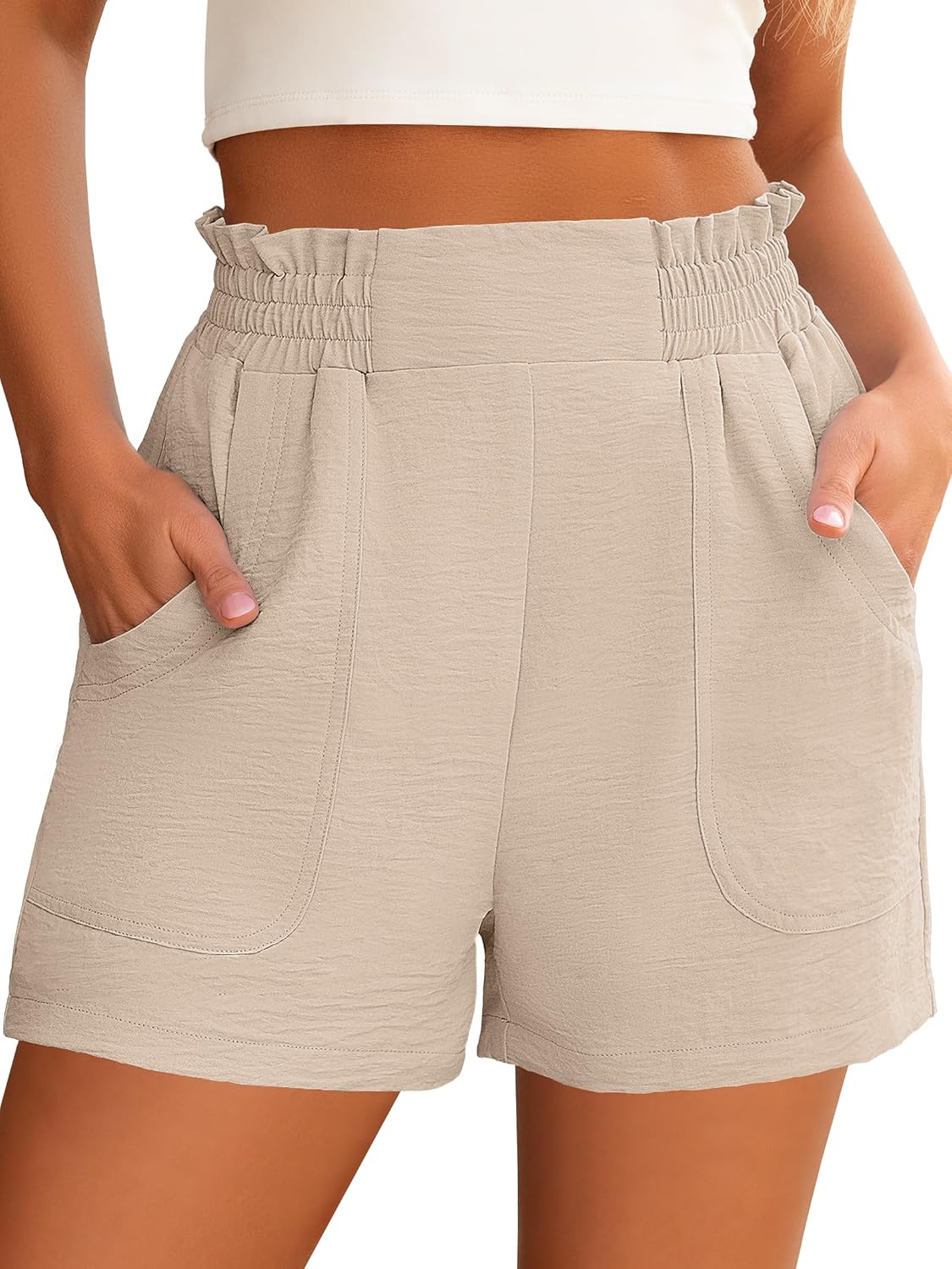 🔥 Summer Sale | Women’s High-Waisted Wide-Leg Shorts – Casual Chic Elastic Waist Vacation & Beach Shorts ☀️✨