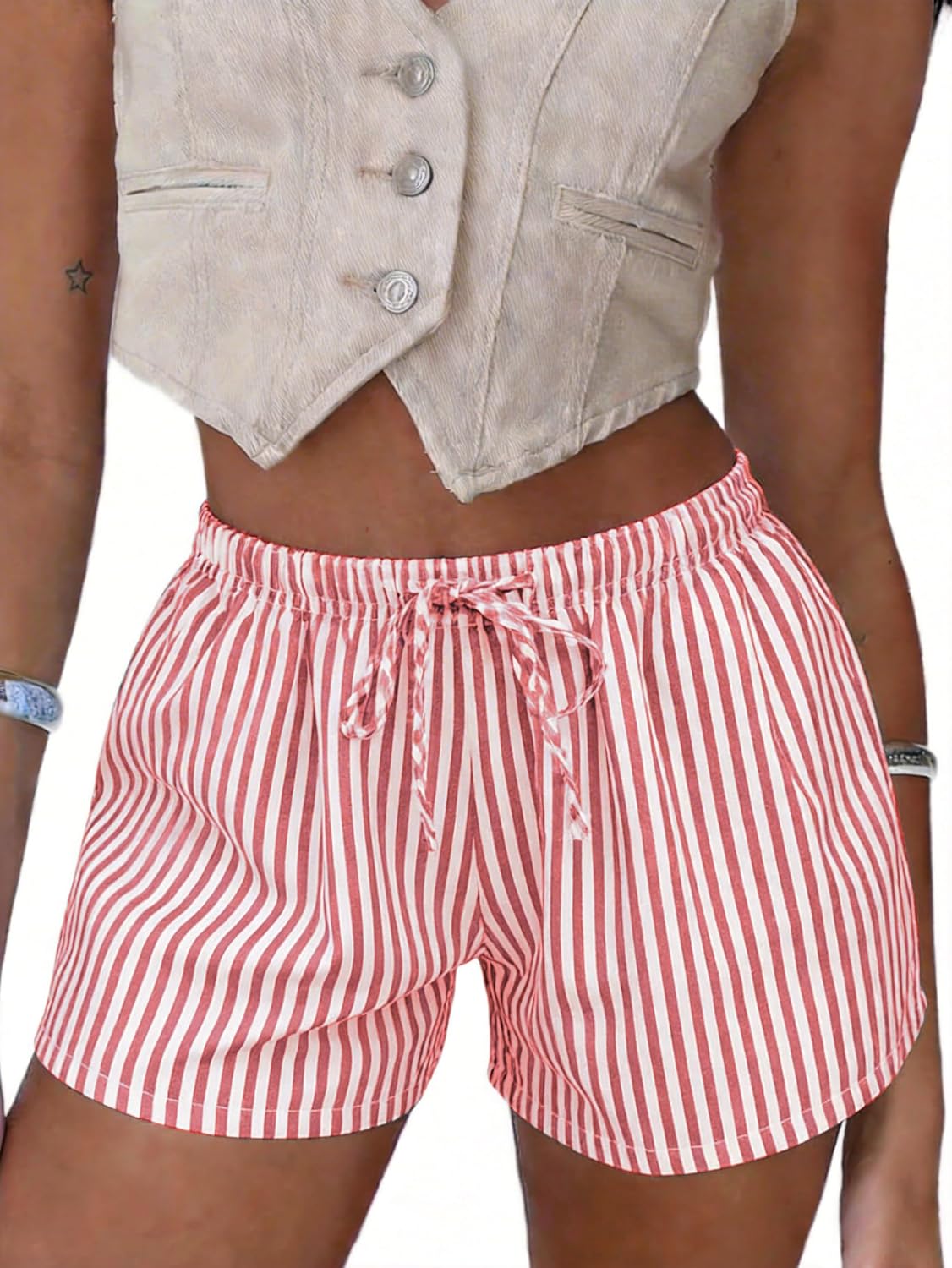 Boxer Shorts Gingham Shorts Y2K Beach Bottoms