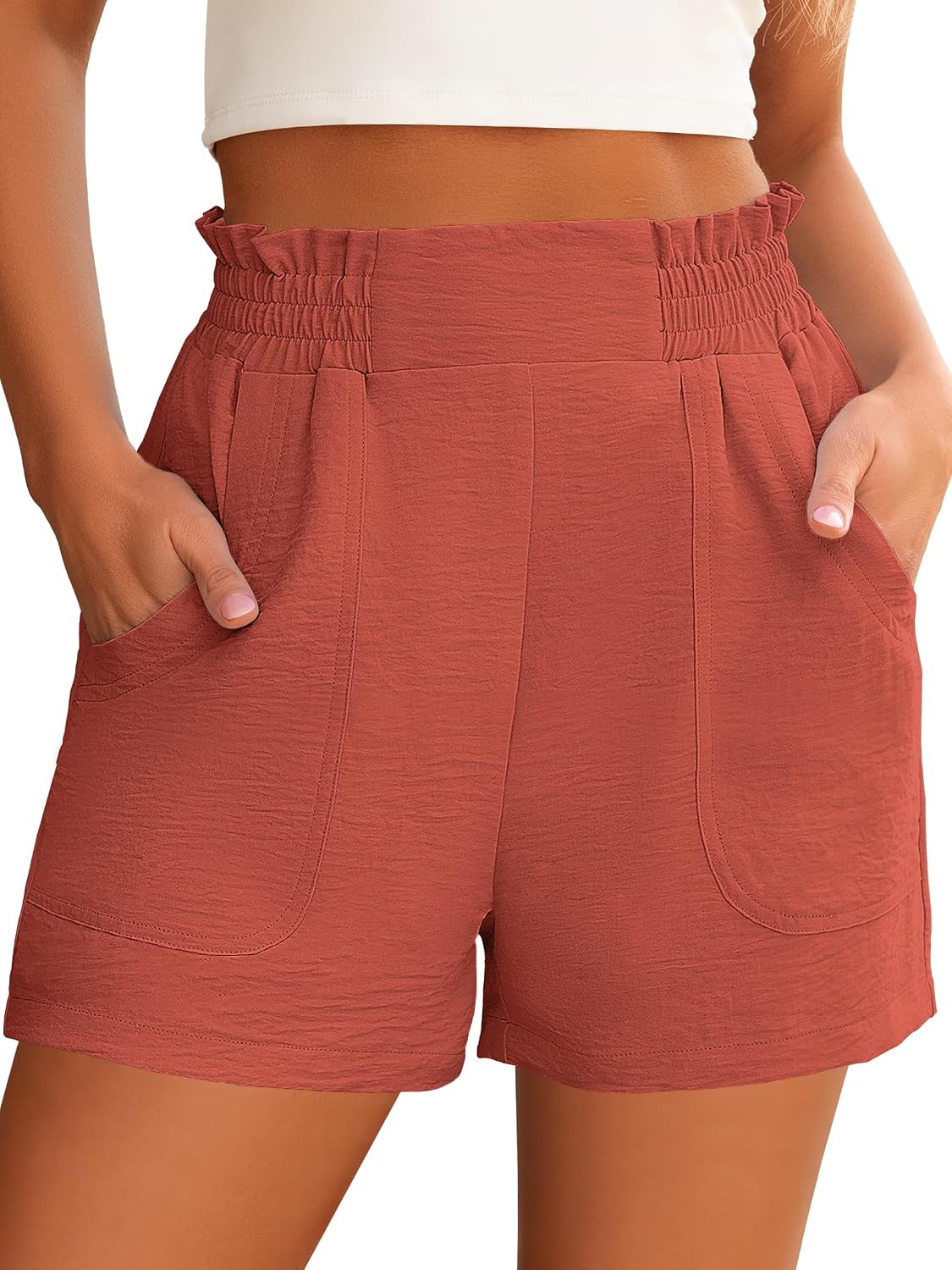 🔥 Summer Sale | Women’s High-Waisted Wide-Leg Shorts – Casual Chic Elastic Waist Vacation & Beach Shorts ☀️✨
