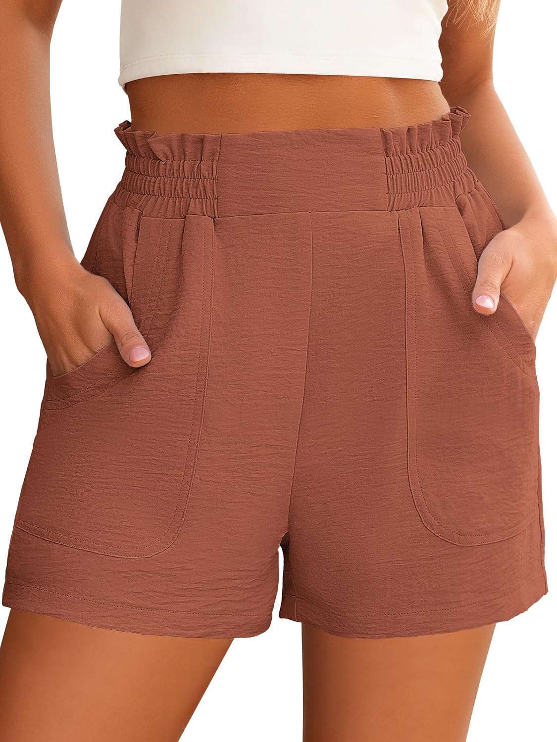 🔥 Summer Sale | Women’s High-Waisted Wide-Leg Shorts – Casual Chic Elastic Waist Vacation & Beach Shorts ☀️✨