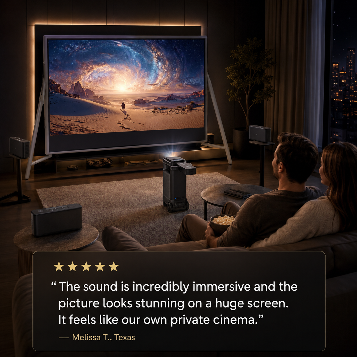 outdoor family movie night