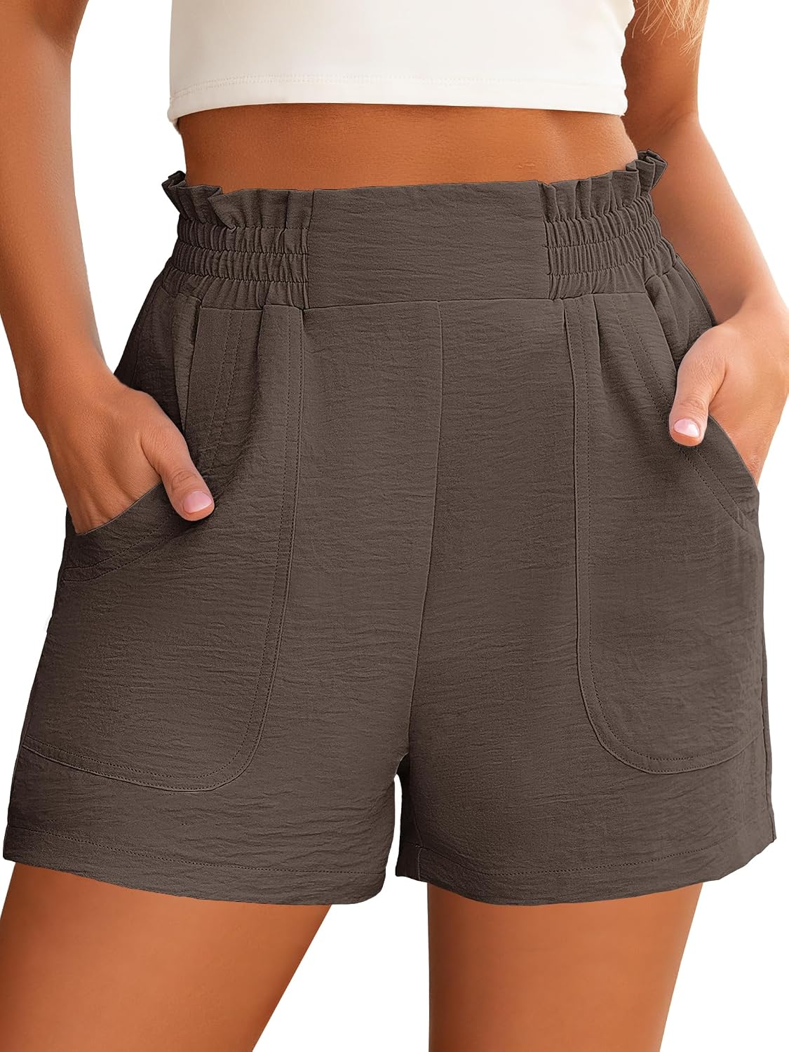 🔥 Summer Sale | Women’s High-Waisted Wide-Leg Shorts – Casual Chic Elastic Waist Vacation & Beach Shorts ☀️✨