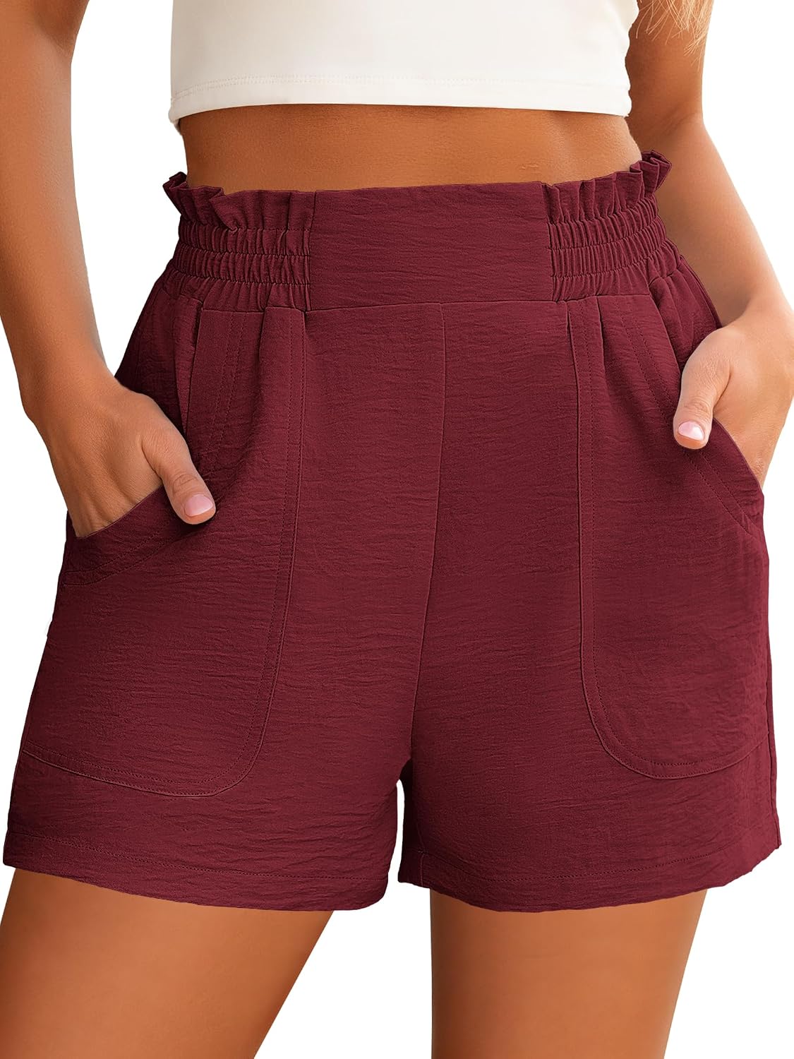 🔥 Summer Sale | Women’s High-Waisted Wide-Leg Shorts – Casual Chic Elastic Waist Vacation & Beach Shorts ☀️✨