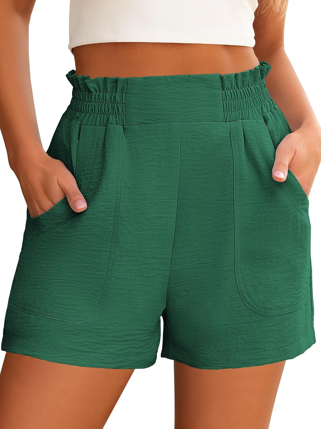 🔥 Summer Sale | Women’s High-Waisted Wide-Leg Shorts – Casual Chic Elastic Waist Vacation & Beach Shorts ☀️✨