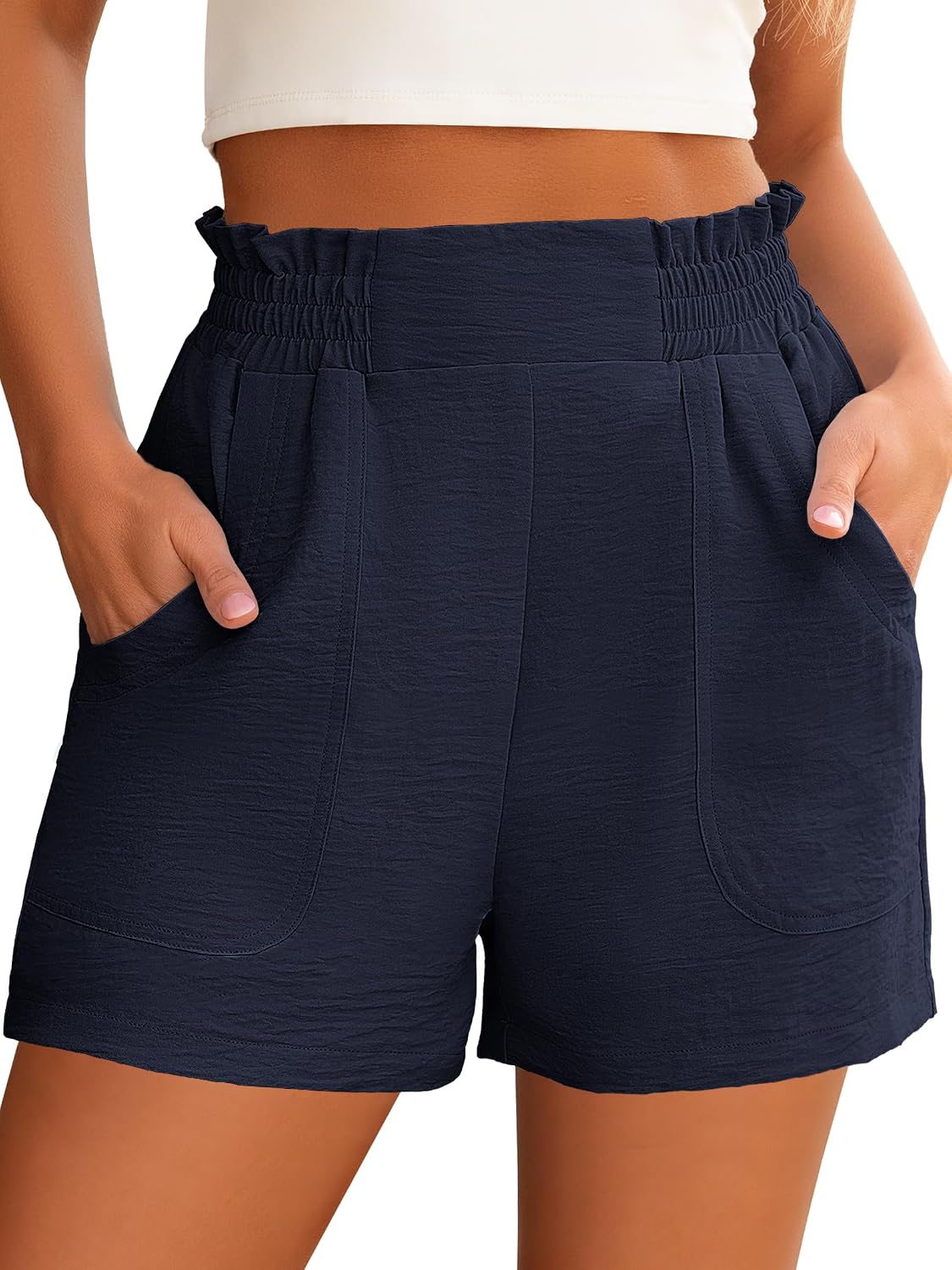 🔥 Summer Sale | Women’s High-Waisted Wide-Leg Shorts – Casual Chic Elastic Waist Vacation & Beach Shorts ☀️✨