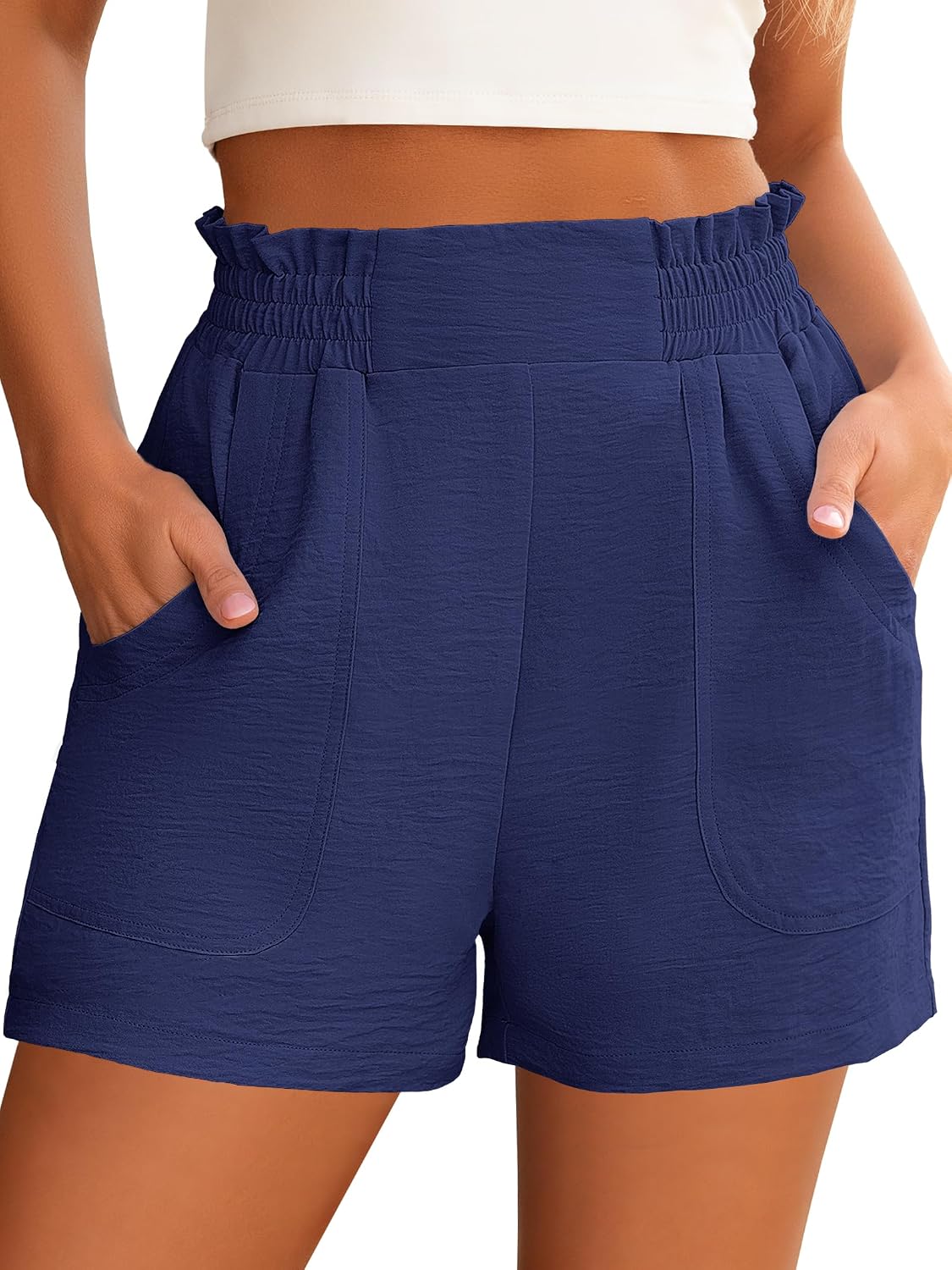 🔥 Summer Sale | Women’s High-Waisted Wide-Leg Shorts – Casual Chic Elastic Waist Vacation & Beach Shorts ☀️✨