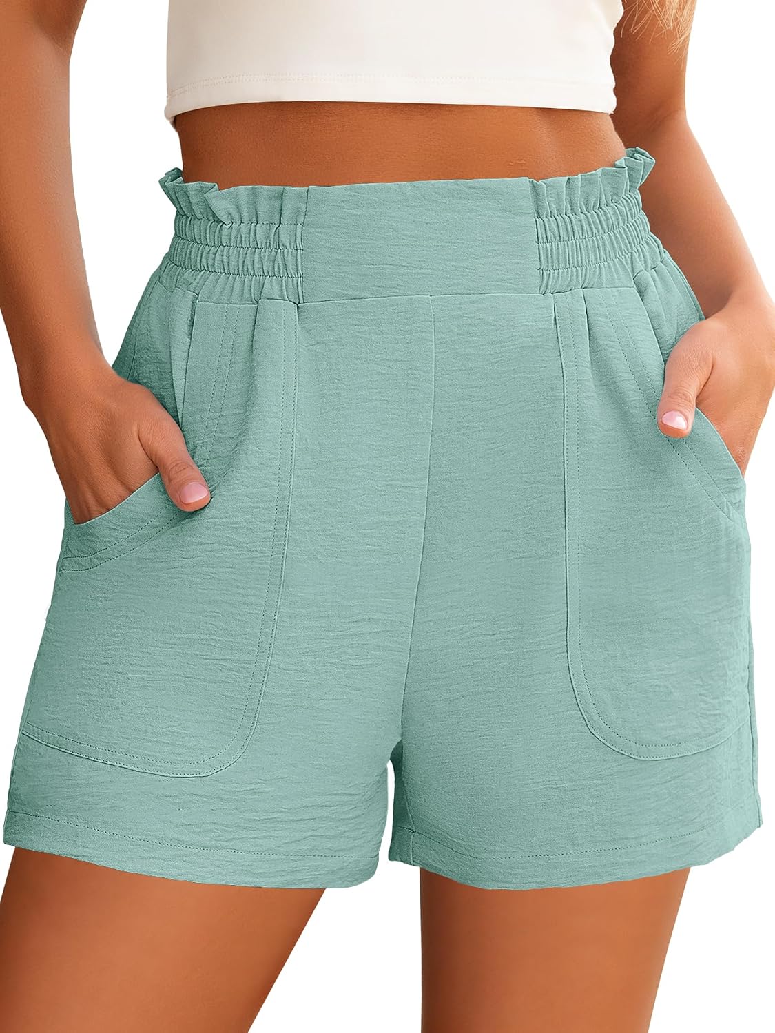 🔥 Summer Sale | Women’s High-Waisted Wide-Leg Shorts – Casual Chic Elastic Waist Vacation & Beach Shorts ☀️✨