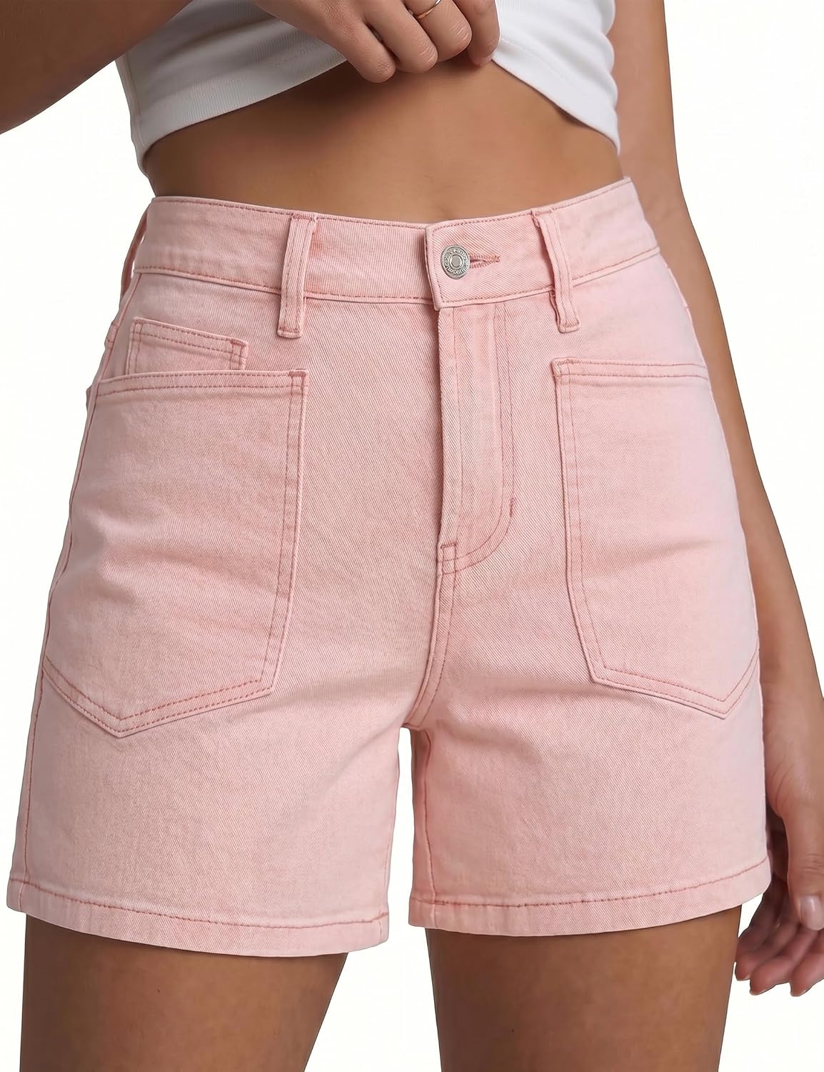  Jean Shorts Womens High Waisted Trendy Stretchy Denim Shorts Casual Summer Jorts with Pockets Concert Outfits