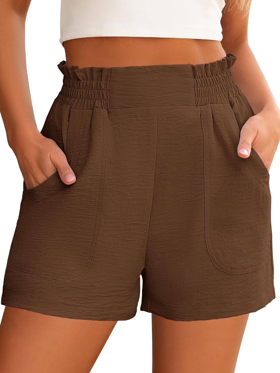 🔥 Summer Sale | Women’s High-Waisted Wide-Leg Shorts – Casual Chic Elastic Waist Vacation & Beach Shorts ☀️✨