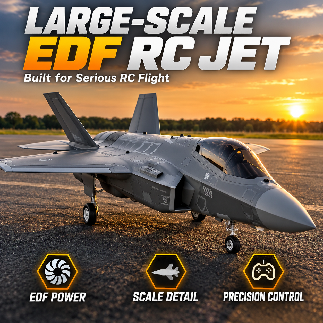 ✈ Giant Style EDF RC Fighter Jet – Large-Scale High-Performance Aircraft 🔥