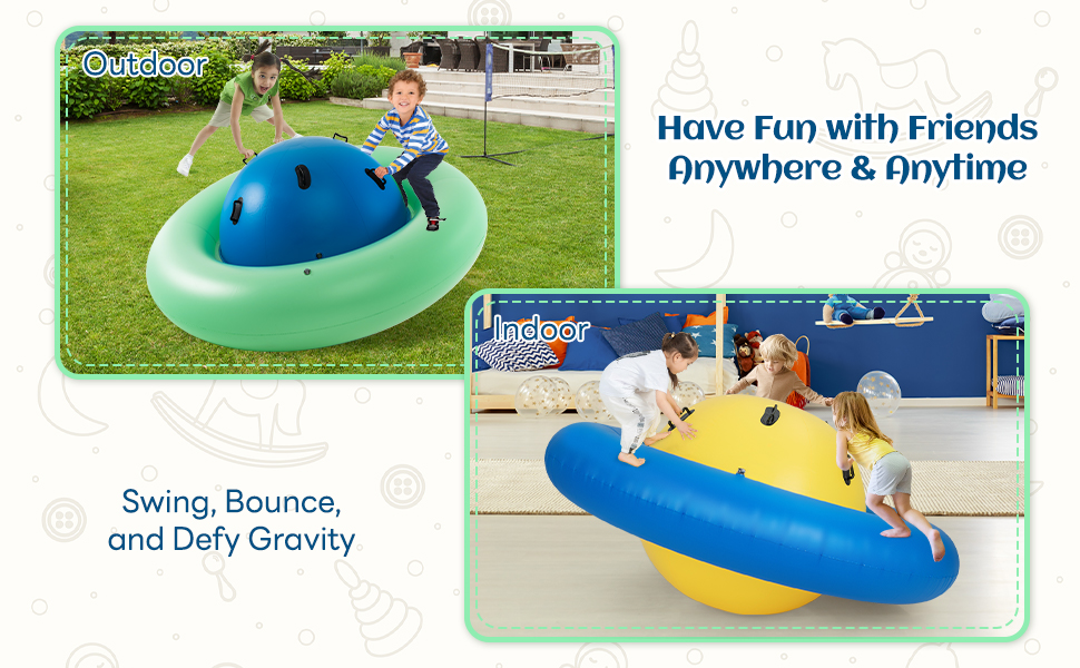 Costzon Inflatable Dome Rocker Bouncer