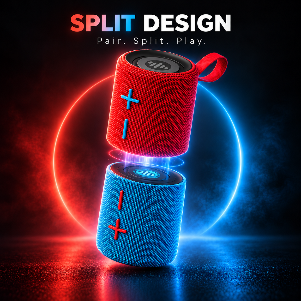 2-in-1 Split Bluetooth Speaker – Portable Stereo Sound for Home & Party