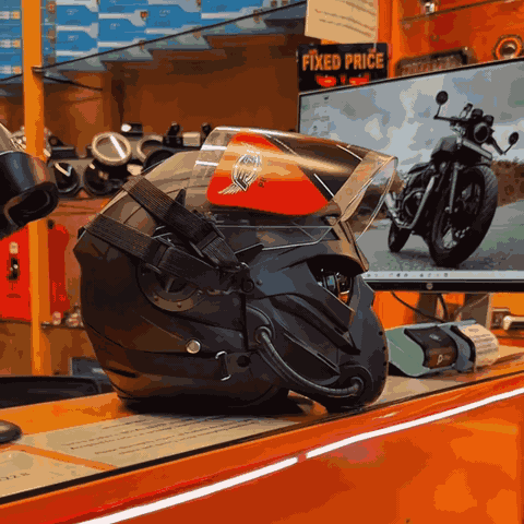 Helmet collection animation