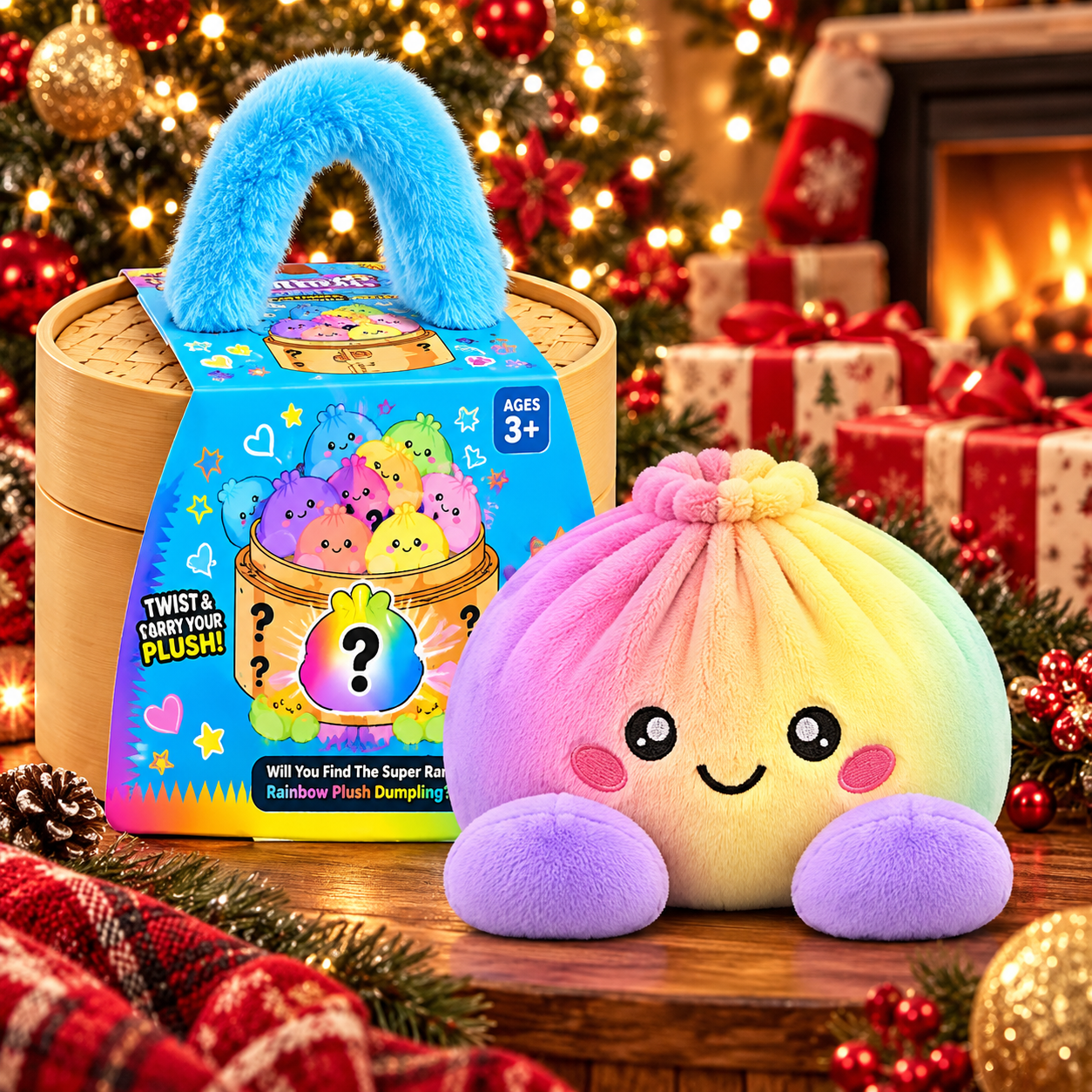 🌈 Giant Dumpling Plush Pillow – Cute, Soft & Squishy Mystery Plush 🎁✨