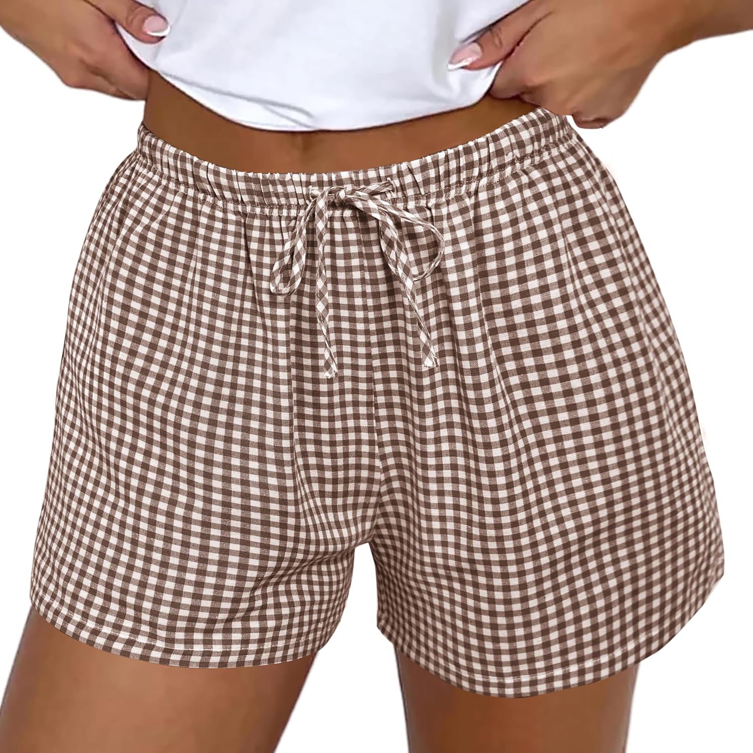Boxer Shorts Gingham Shorts Y2K Beach Bottoms