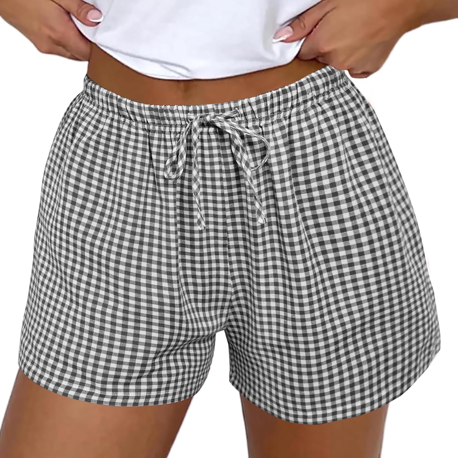Boxer Shorts Gingham Shorts Y2K Beach Bottoms