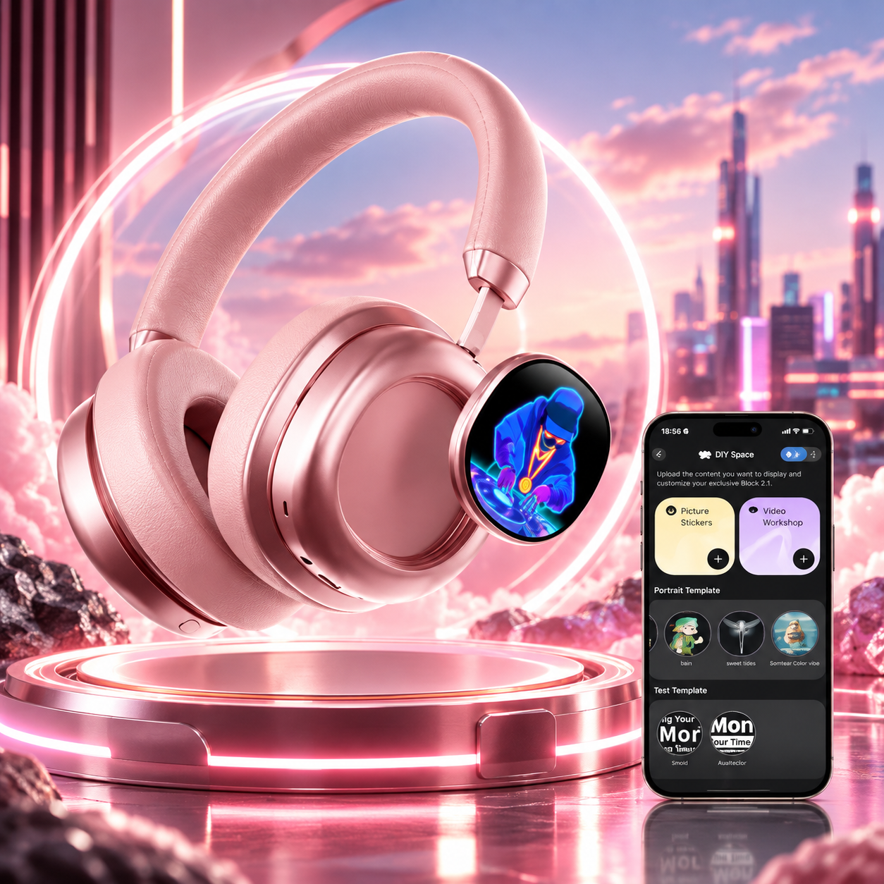 🎧 Wireless Noise-Cancelling Headphones – OLED Touchscreen 🔥 Limited-Time Sale!