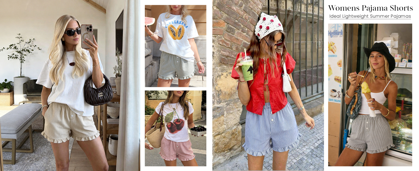 boxer shorts for women; pajama shorts women; micro shorts; lounge sets for women