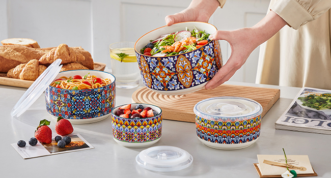 mixing bowls set with lids