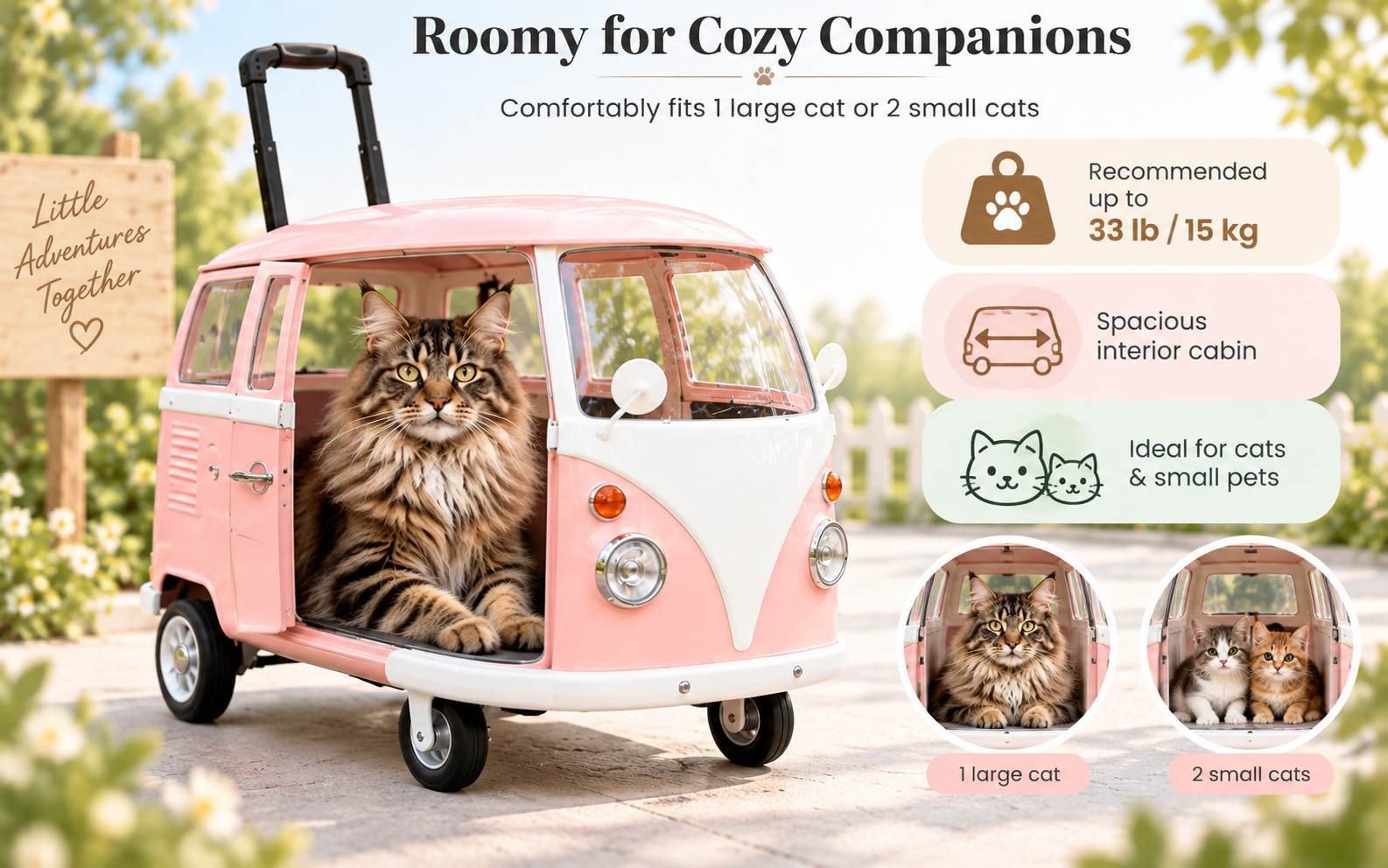 Panoramic pet carrier windows