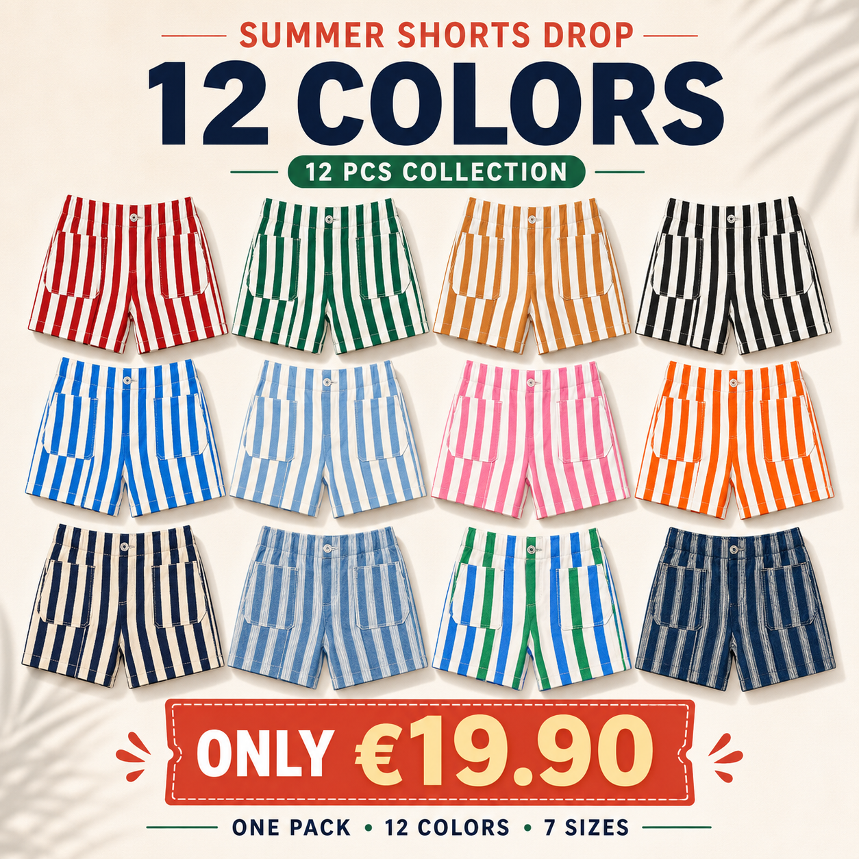 [Copy]🔥 Summer Sale ✨ Women’s Striped Denim Shorts | High Waisted Wide Leg Jorts, Casual Jean Shorts for Beach Trips, Vacation & Everyday Summer Outfits 🌴