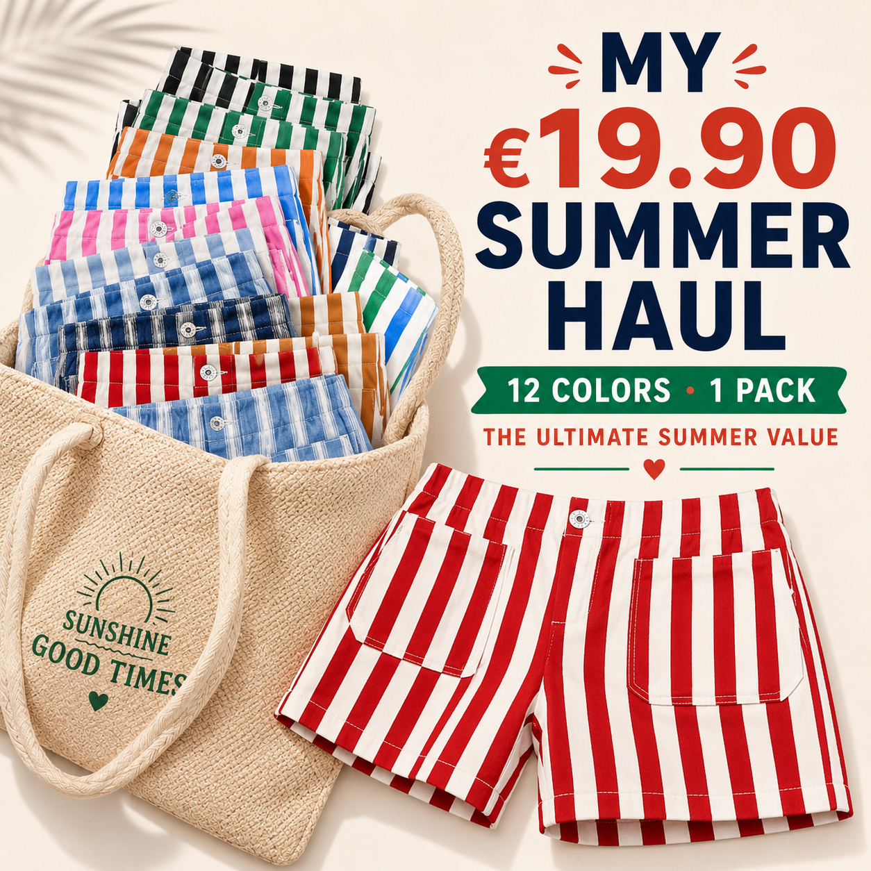 [Copy]🔥 Summer Sale ✨ Women’s Striped Denim Shorts | High Waisted Wide Leg Jorts, Casual Jean Shorts for Beach Trips, Vacation & Everyday Summer Outfits 🌴