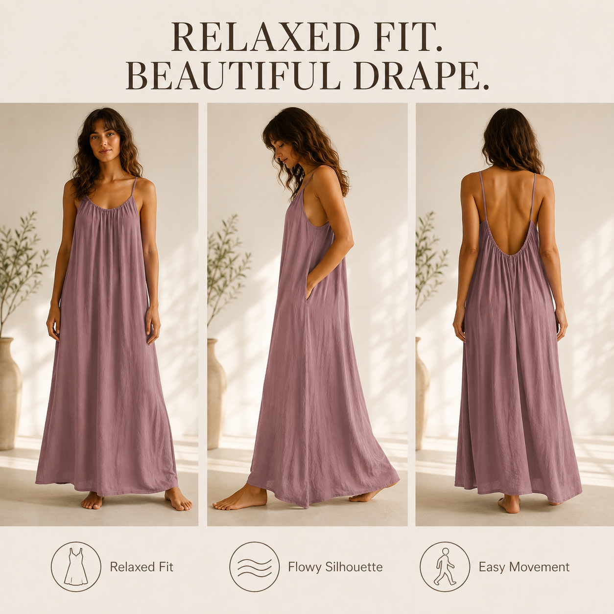 💃 FINAL HOURS! 8 Cami Lounge Dresses for ONLY €19.90 🔥✨ Women’s Solid Color Summer Dress 💕