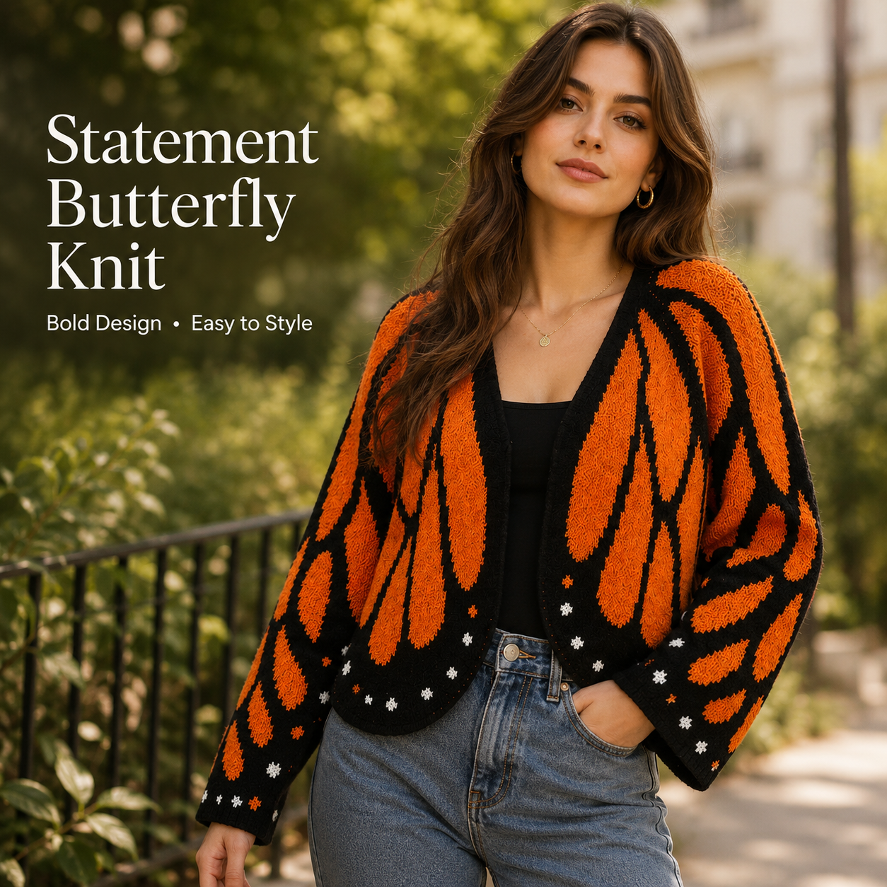 🦋 Women’s Butterfly Wing Knit Cardigan – Loose Fit, Lightweight & Stylish ✨