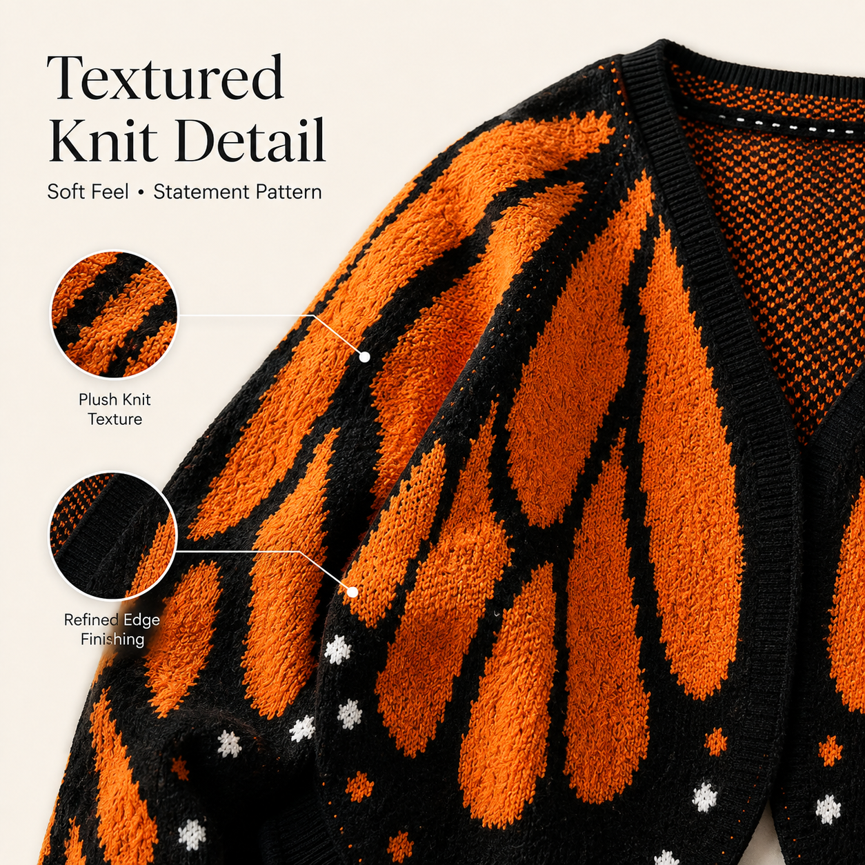 🦋 Women’s Butterfly Wing Knit Cardigan – Loose Fit, Lightweight & Stylish ✨