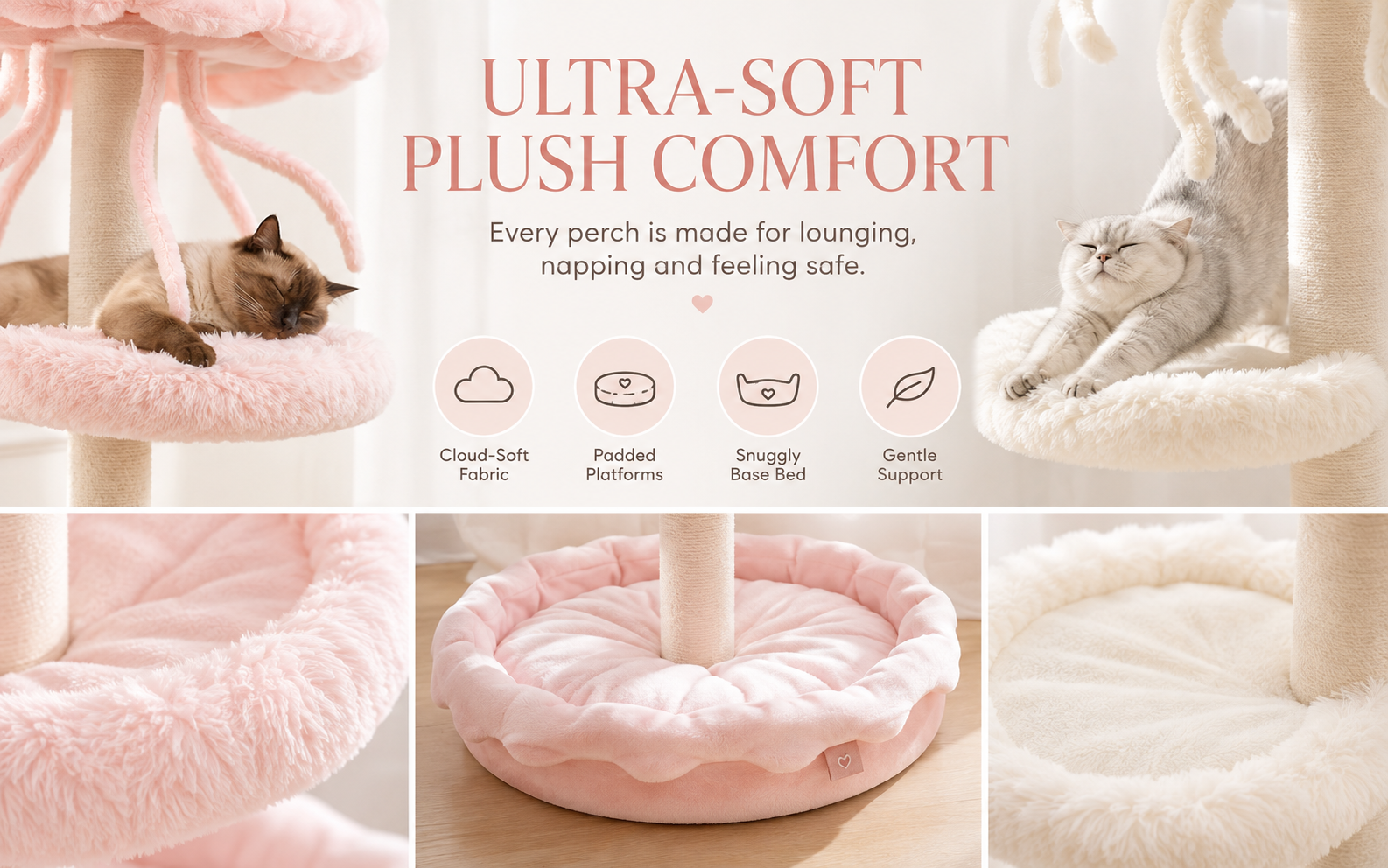 Ultra Soft Plush Comfort Cat Tree