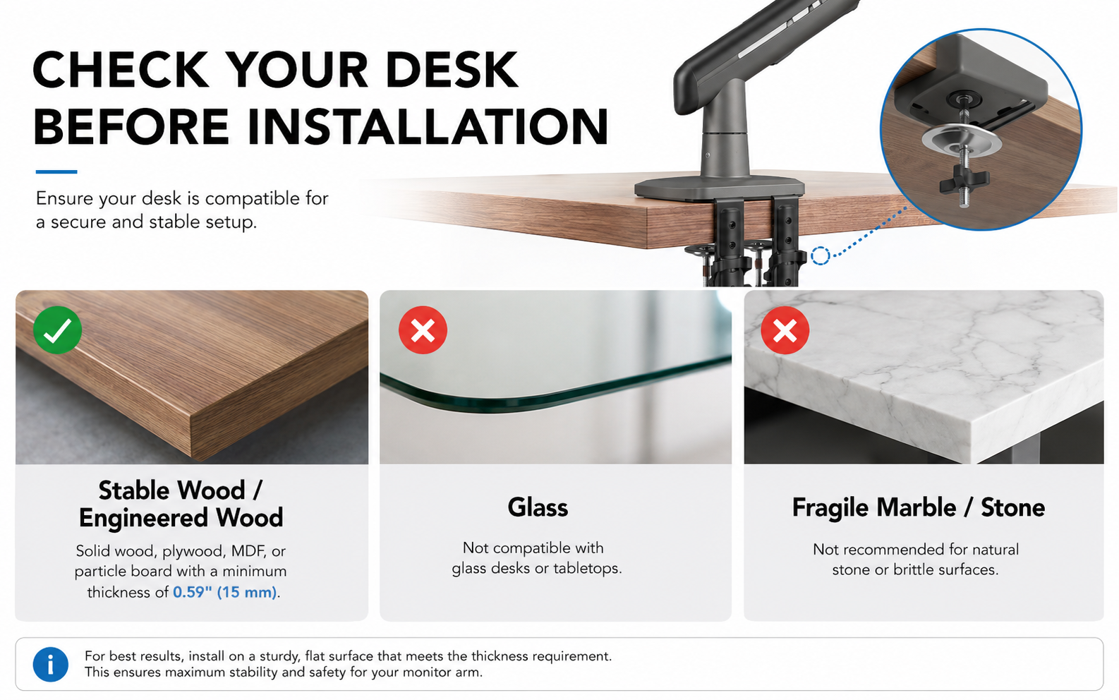 Monitor Arm Desk Compatibility