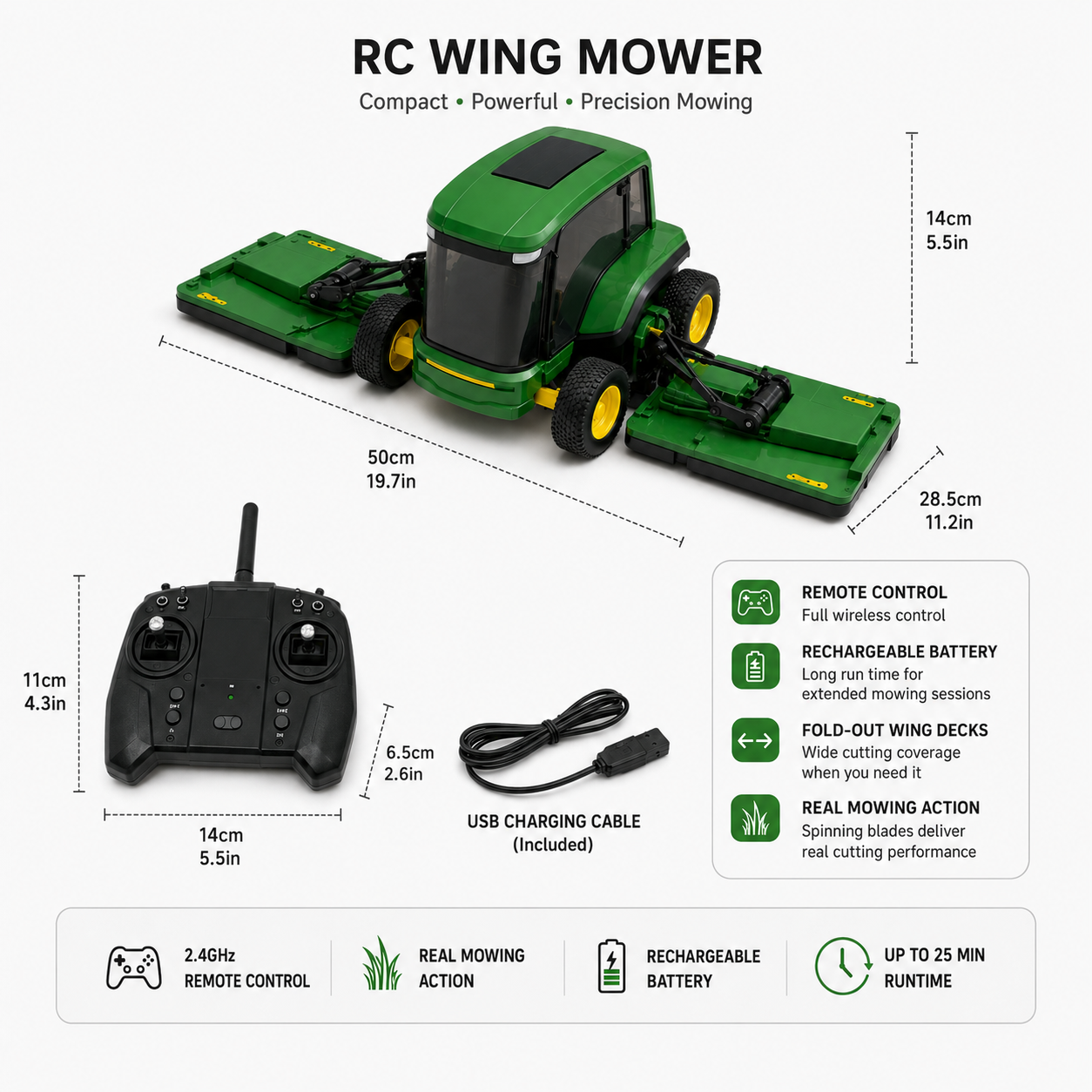 GX620 TwinDeck RC Wing Mower