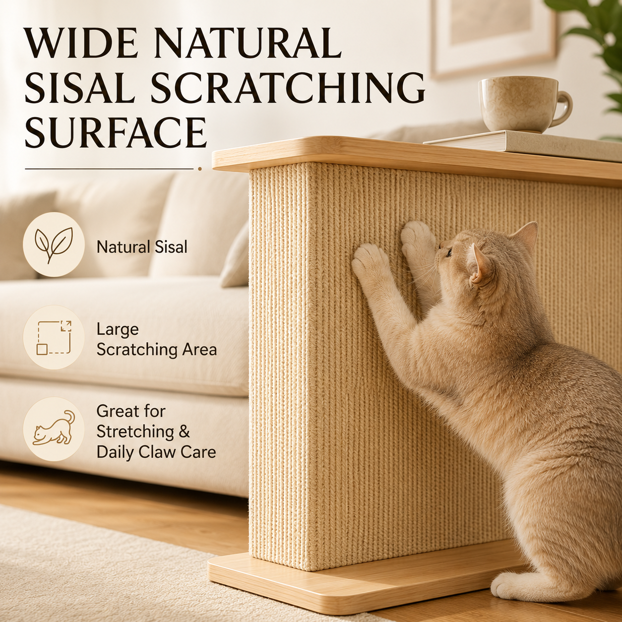 🐱 2-in-1 Cat Scratcher Sofa Side Table – Protect Your Couch & Save 40% Today