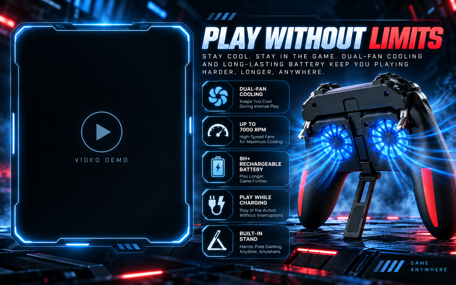 Mobile gaming grip comparison