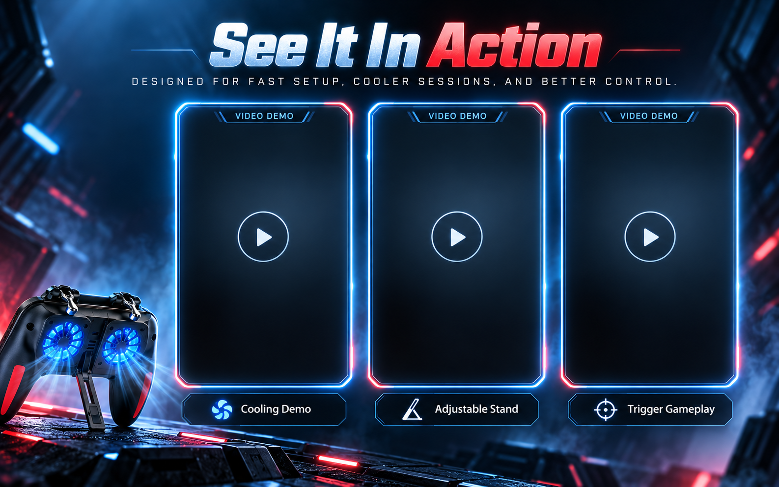 Mobile gaming grip product details