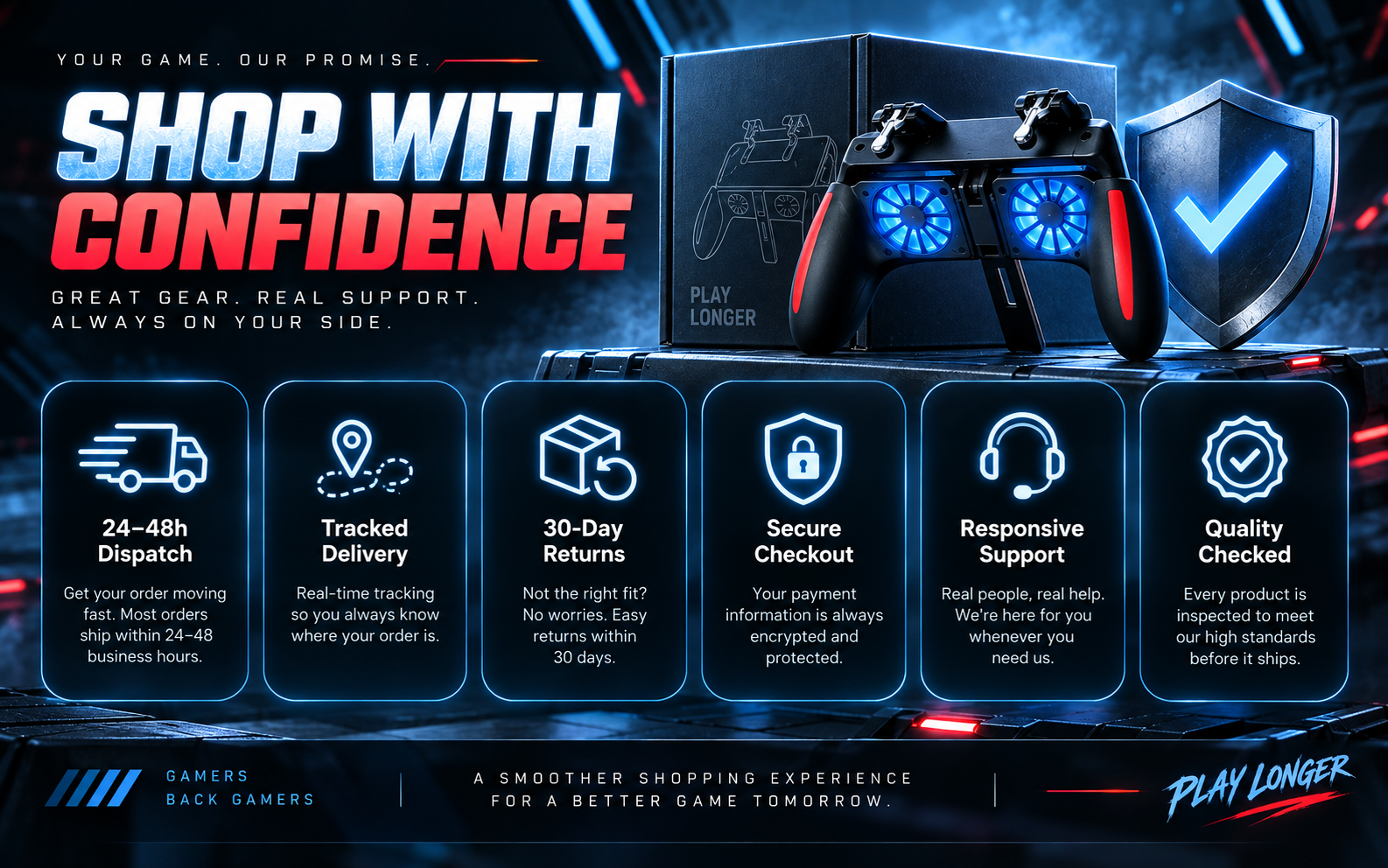 Mobile gaming grip feature demonstration