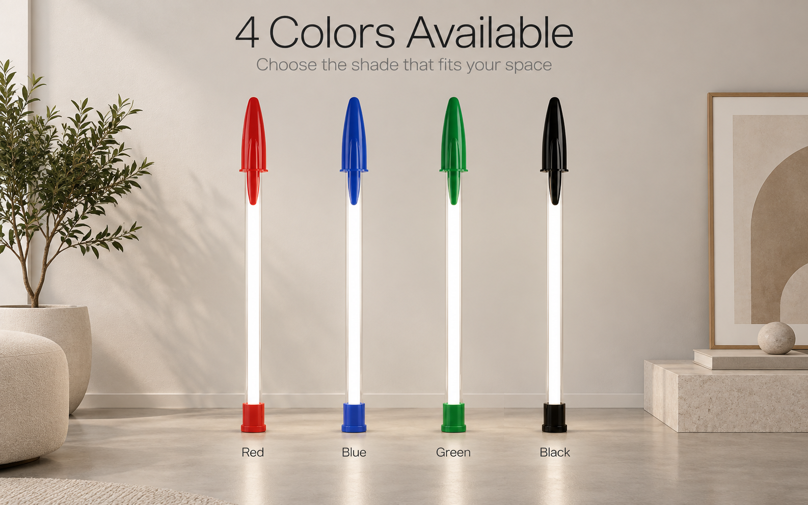 Four color oversized pen lamps