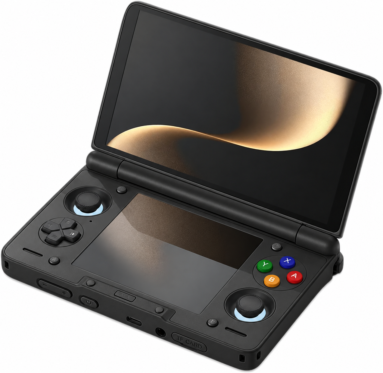 🎮 Dual-Screen Gaming Handheld – Snapdragon 8 Gen 2, 6″ 120Hz AMOLED, 12GB RAM + 256GB Storage 🔥
