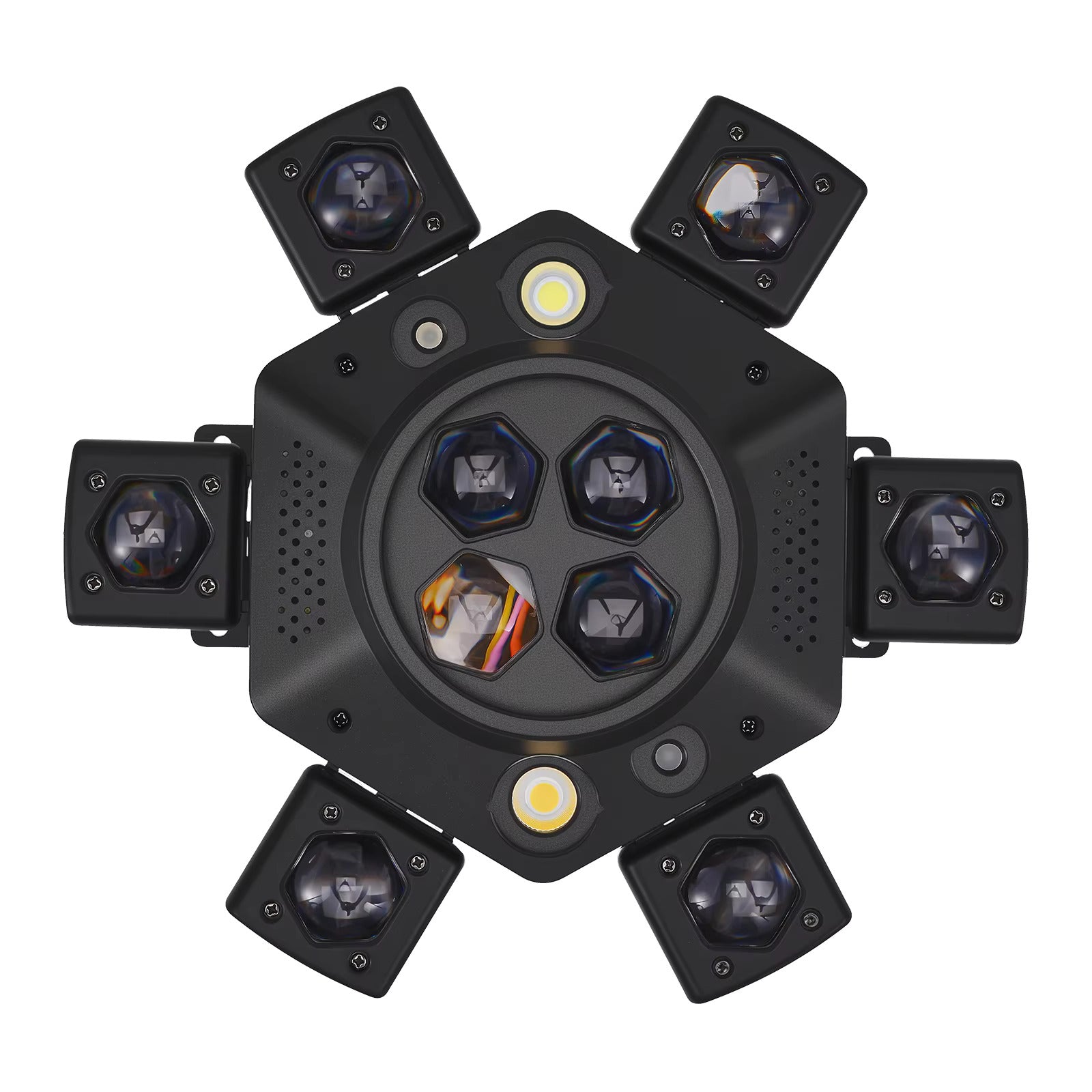 2 Pack Moving Head Disco Lighting 6 Arms RGBW LED Strobe Lighs