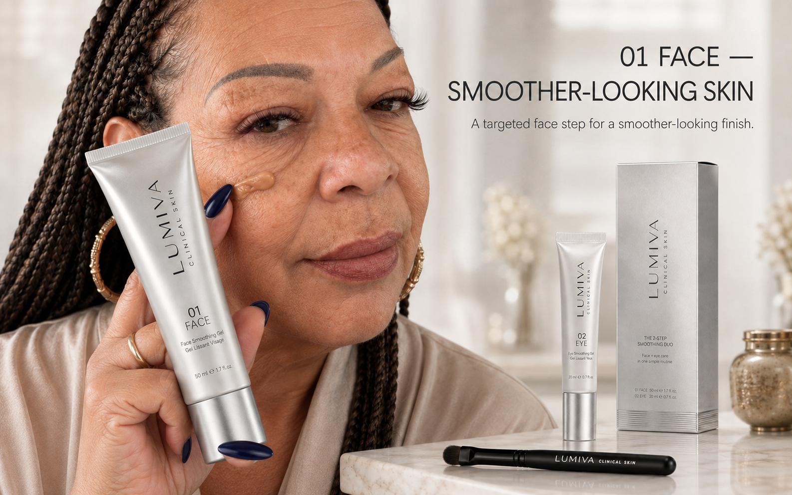 Pre makeup smoothing routine
