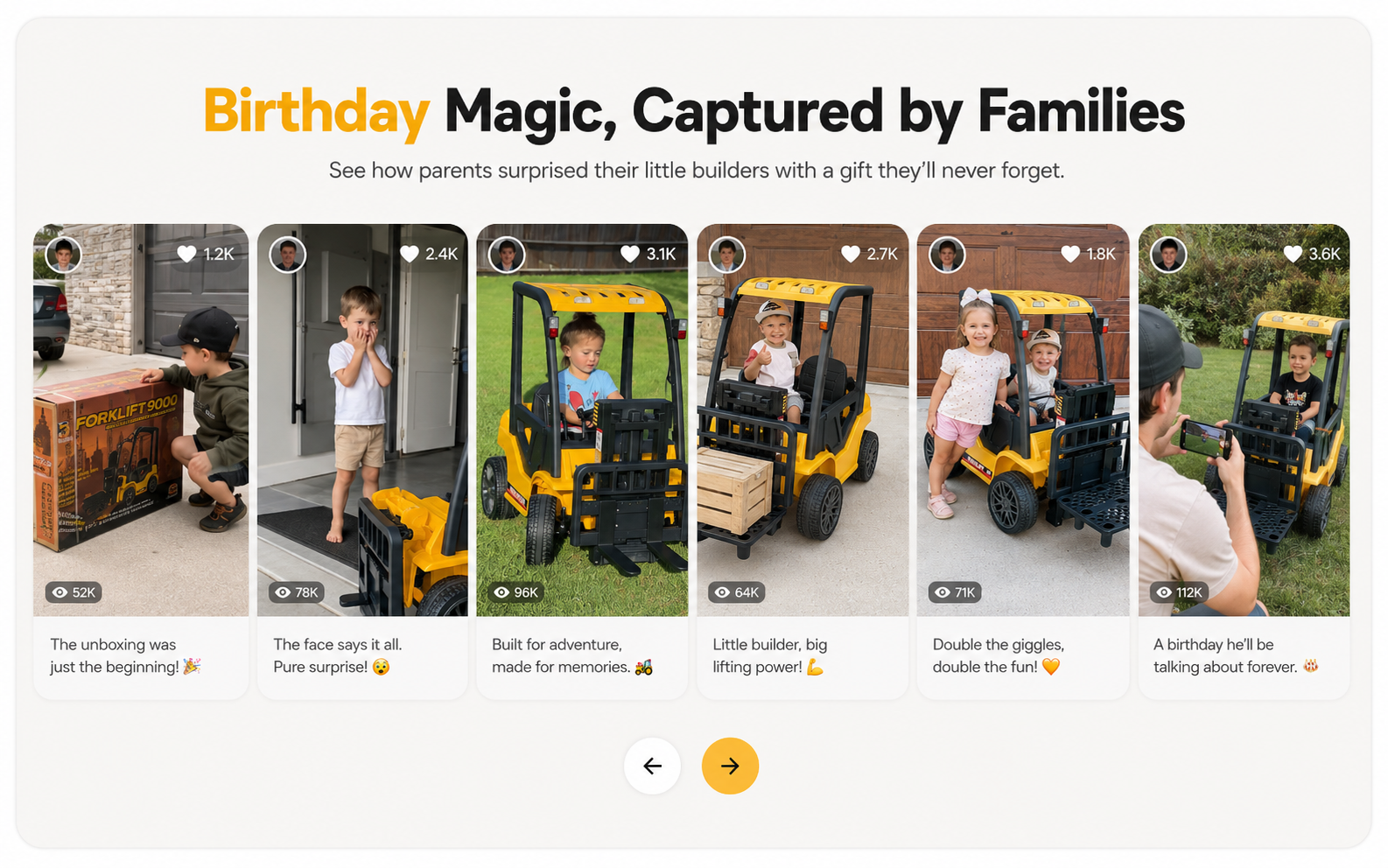 kids ride on forklift real lifting action