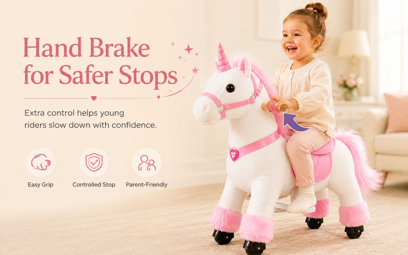 Ride On Unicorn Hand Brake