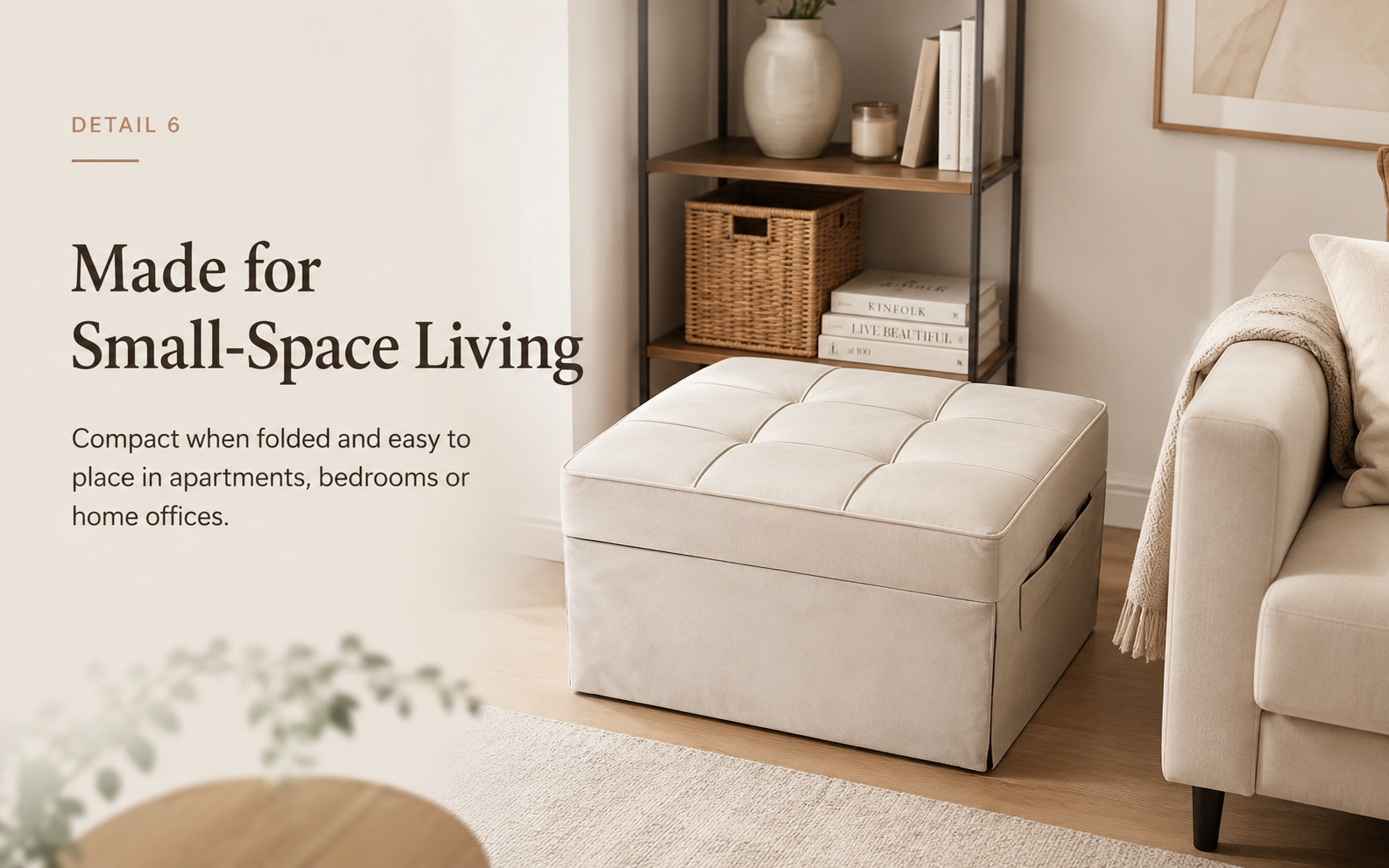 Folding Metal Support Frame Ottoman Bed