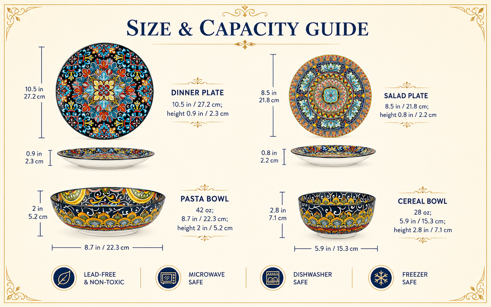 Bohemian porcelain dinnerware pattern styles