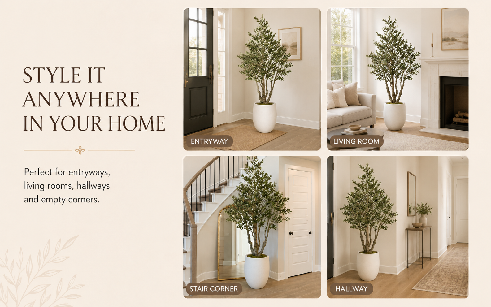 Faux Olive Tree Two Box Packaging
