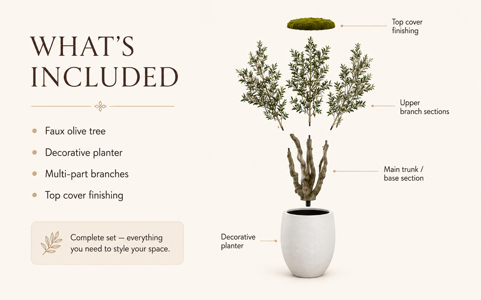Low Maintenance Faux Olive Tree