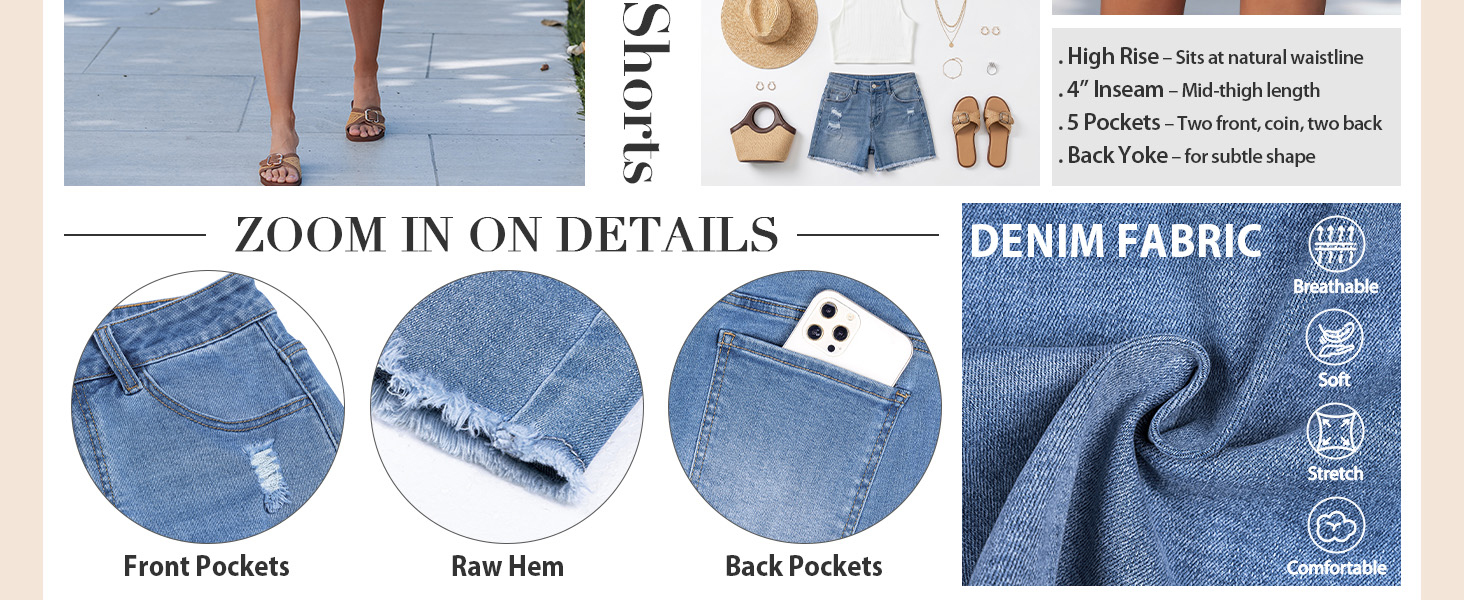 vacation outfits for women comfy shorts for women womens jorts cute summer shorts frayed hem jeans
