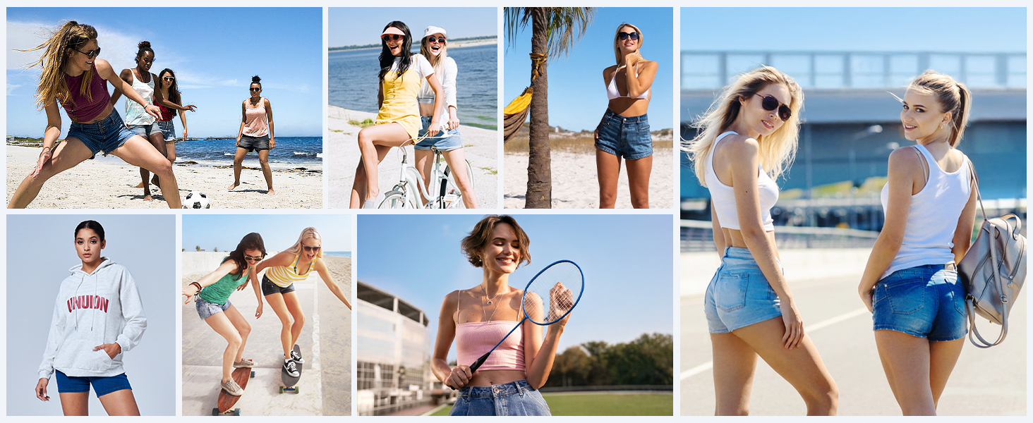 denim shorts women