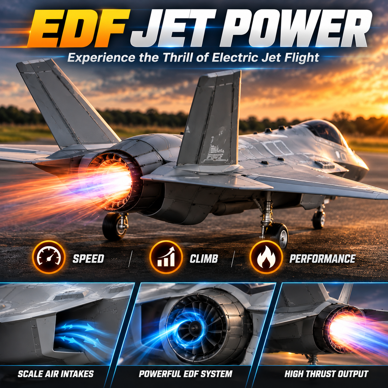 ✈ Giant Style EDF RC Fighter Jet – Large-Scale High-Performance Aircraft 🔥