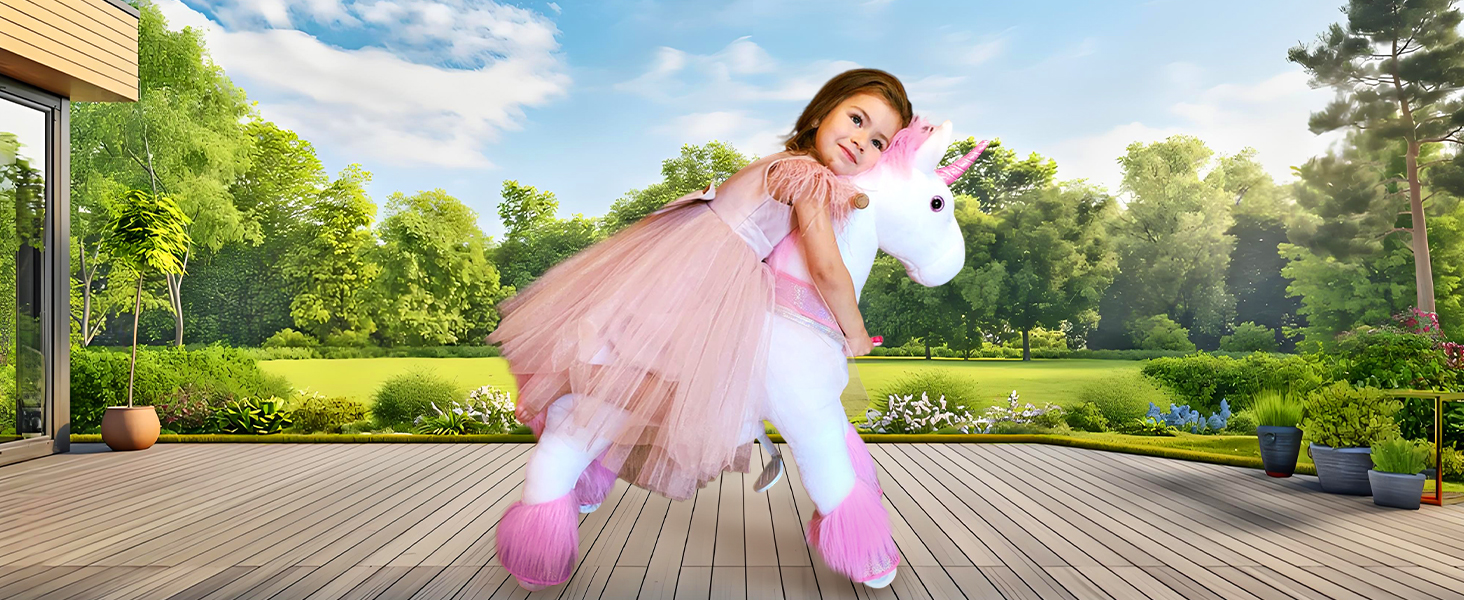 Powe pony ride on horse for kids ages 6-12 horse power pocket pony unicorn ride on horse gift 
